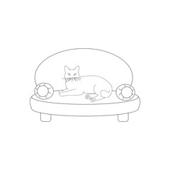 Vector illustration of a stylish cat.