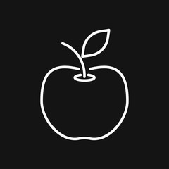 Apple Icon in trendy flat style isolated on background.