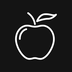 Apple Icon in trendy flat style isolated on background.
