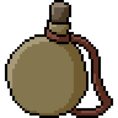 Fototapeta premium vector pixel art water flask