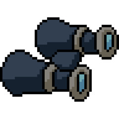 vector pixel art binocular