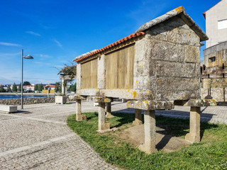 Galician barn on the square