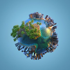 city on a small planet