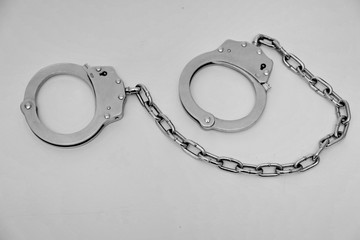 handcuffs isolated on white background