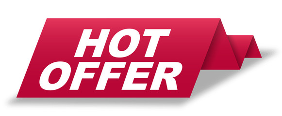 red vector banner hot offer