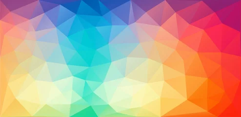 Poster Horizontal color triangle background - Vector Eps © igor_shmel