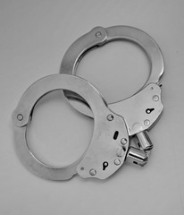 handcuffs isolated on white background