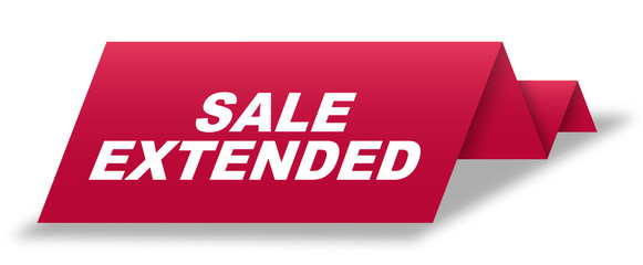 red vector banner sale extended