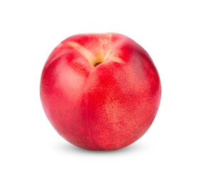 Nectarine fruit isolated on white background. full depth of field