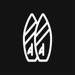 Beach icon vector of vacation and tourism, summer symbol