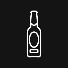 Beer bottle icon vector illustration for web and apps.