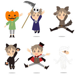  かわいいハロウィン仮装少年