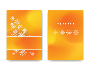 Winter background design of white snowflake with copy space