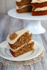 Coffee and walnut cake
