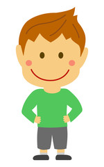 Cartoon deformed male person vector illustration ( boy,kids,teenager)