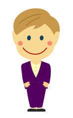 Cartoon deformed female office worker vector illustration ( American, European, business, office people)