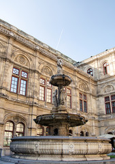 Fototapeta na wymiar Austria Vienna Opernbrunnen fountain