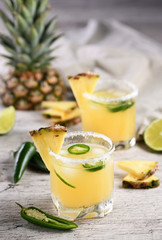 Pineapple Margarita with Jalapeno
