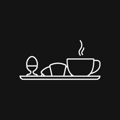 Breakfast icon. Vector symbol on a background