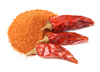 Paprika isolated on white background