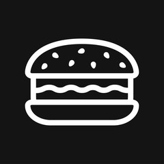 Burger icon vector of fast food set for UI and UX, website or mobile application