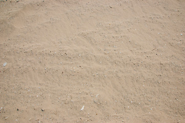 Fototapeta na wymiar yellow sand the surface of small stones background