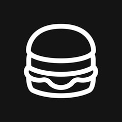 Burger icon vector of fast food set for UI and UX, website or mobile application