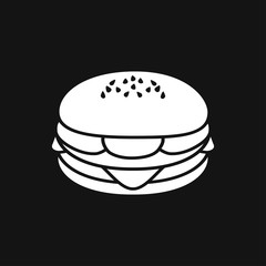 Burger icon vector of fast food set for UI and UX, website or mobile application