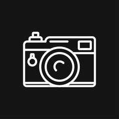 Camera Icon in flat style isolated on background