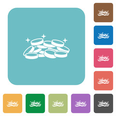 Treasure rounded square flat icons