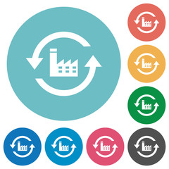 Reset to factory defaults flat round icons