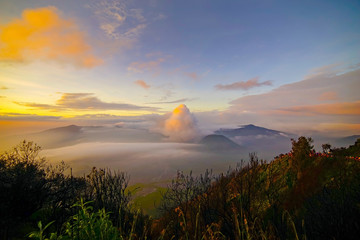 Mount Bromo, is an active volcano and part of the Tengger massif, in East Java, Indonesia.