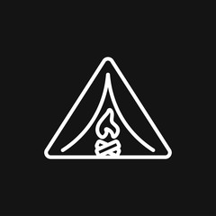 Fototapeta premium Vector camping icon to use for web and mobile UI, camping elements