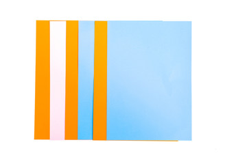 close up color paper isolated background
