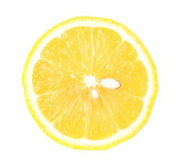 lemon slice on a white background.
