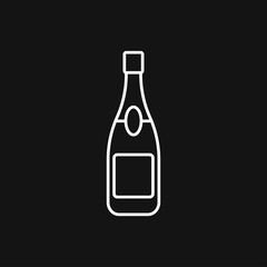 Champagne vector icon, celebration concept icon on background