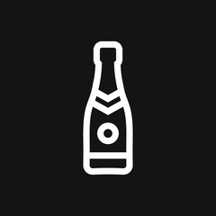 Champagne vector icon, celebration concept icon on background