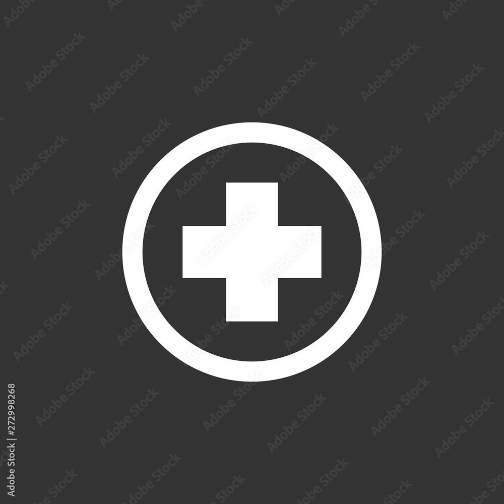 Poster medical sign. plus icon vector. symbol for web site computer and mobile vector.
