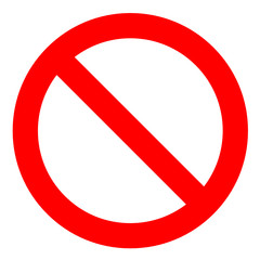 Not Allowed Sign,Prohibition Sign vector red, Red Ban sign isolated on white background. Stop sign and badge prohibition, Dangerous warning forbidden.