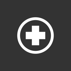 Medical sign. Plus icon vector. symbol for web site Computer and mobile vector.