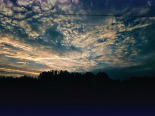 sunset in mountains