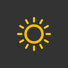 Sun symbols, Sun icon vector 