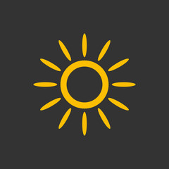 Sun symbols, Sun icon vector 