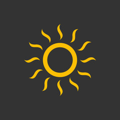 Sun symbols, Sun icon vector 