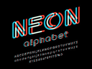 Vector of stylized modern alphabet design