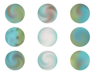 Modern round gradients collection