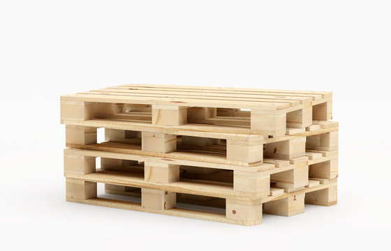 Ein Stapel Europalette Holzpalette