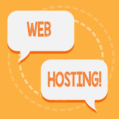 Text sign showing Web Hosting. Business photo text Server service that allows somebody to make website accessible