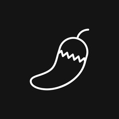 Chili pepper vector icon, logo illustration on background, pepper icon