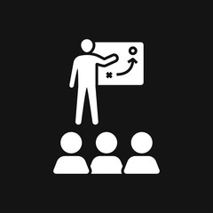 Coach icon, banner coaching concept, vector logo